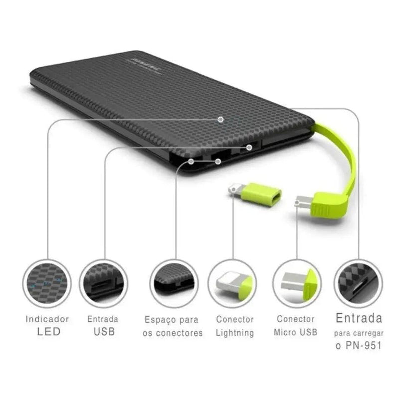 Power Bank Pineng 10.000mAh para iPhone