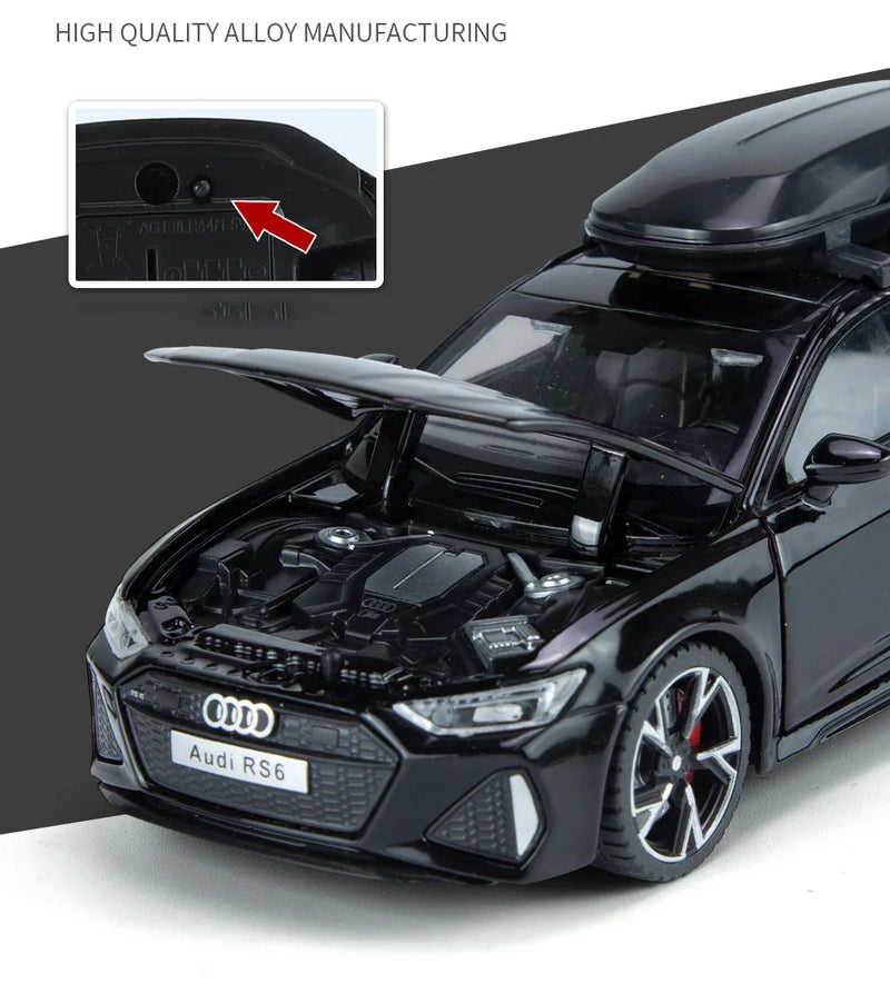 Miniatura de Carro Audi RS6 com Som e Luz