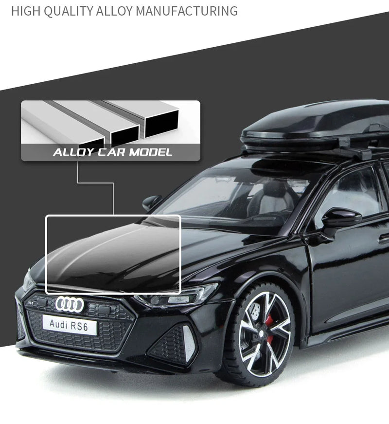 Miniatura de Carro Audi RS6 com Som e Luz