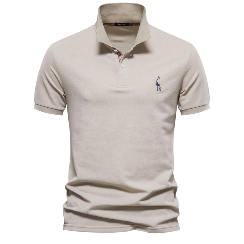 Camisa Polo Masculina de Algodão de Alta Qualidade