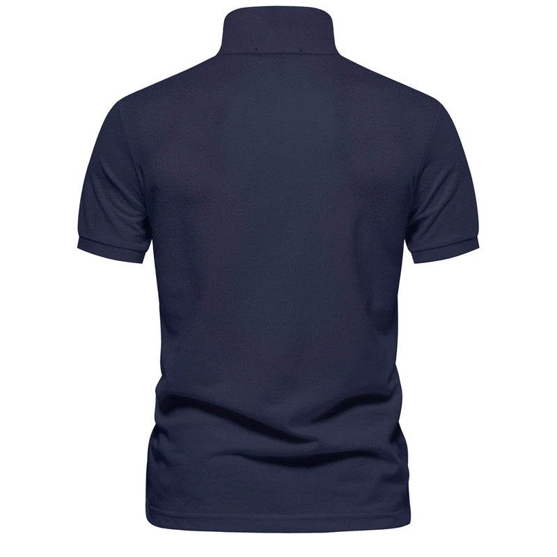 Camisa Polo Masculina de Algodão de Alta Qualidade