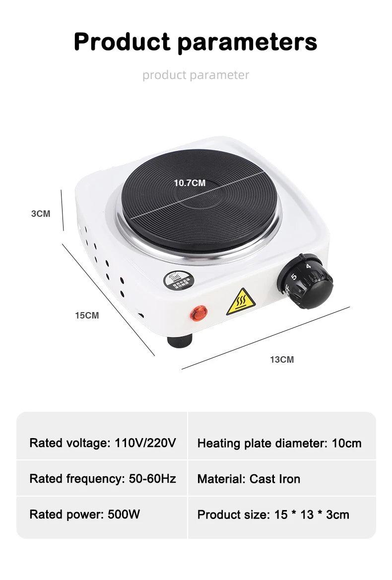 Fogão Elétrico Mini 110V, portátil para aquecer chá, café e leite