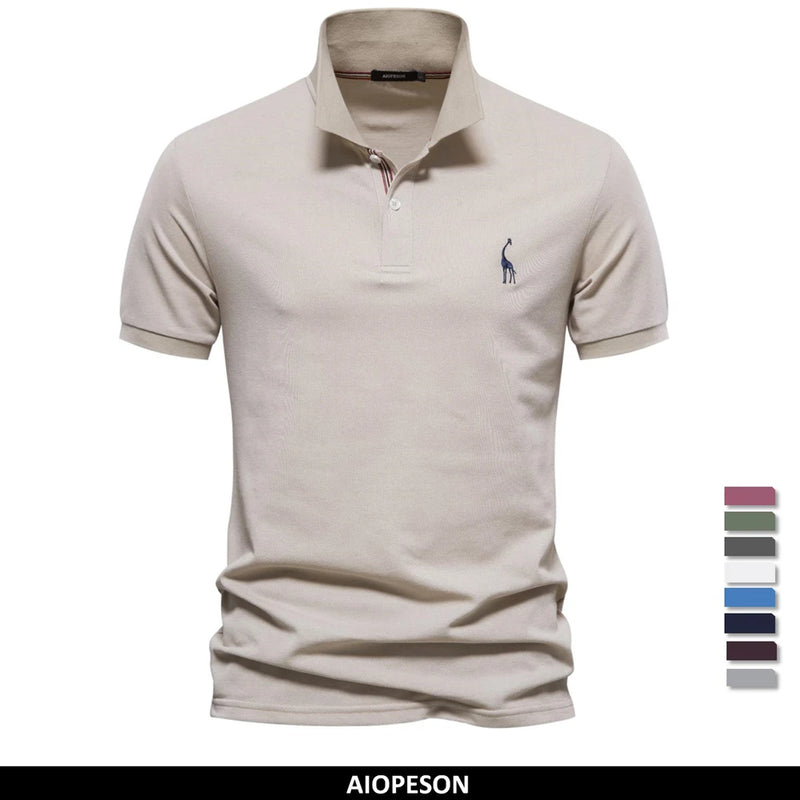 Camisa Polo Masculina de Algodão de Alta Qualidade