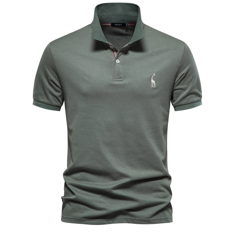 Camisa Polo Masculina de Algodão de Alta Qualidade