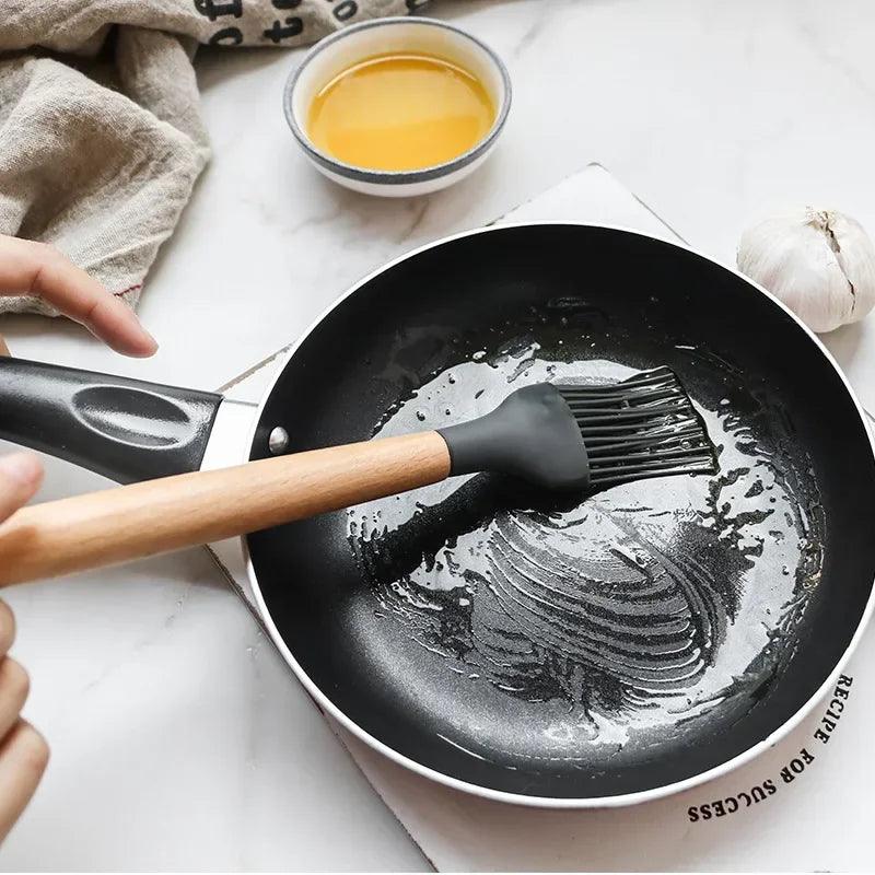 Conjunto de Utensílios de Cozinha em Silicone de Grau Alimentício