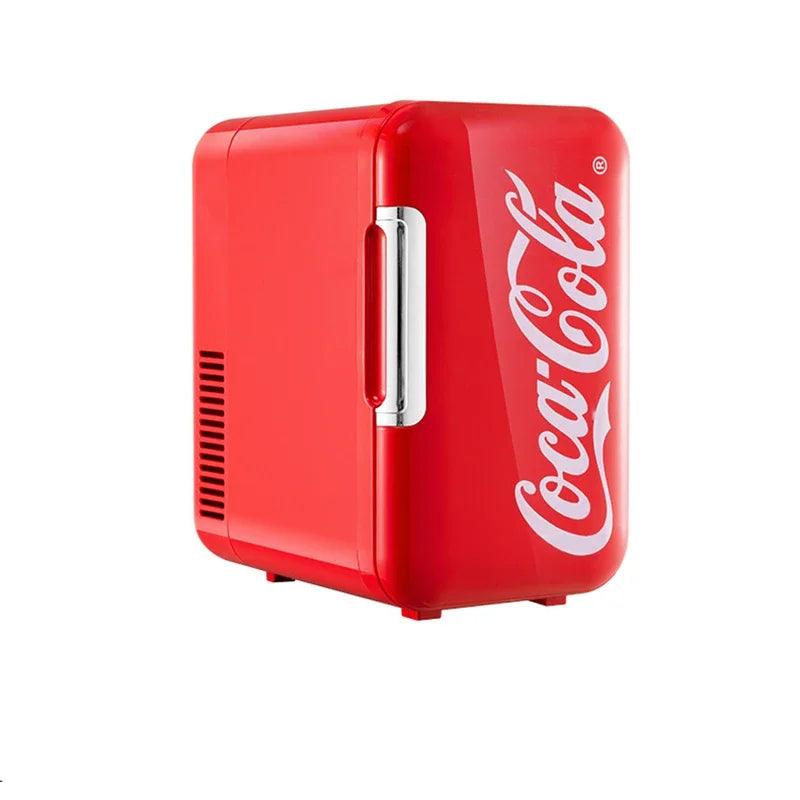 Mini Geladeira Coca-Cola 6L, multifuncional para casa e carro, quente e fria