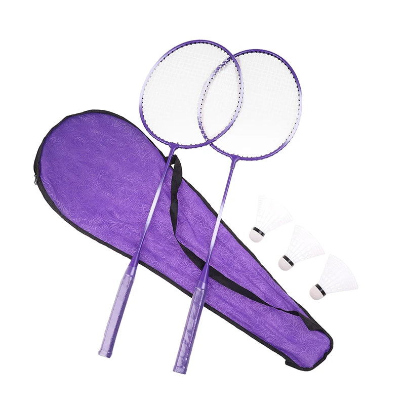 Kit Profissional de Badminton com Raquetes e Petecas