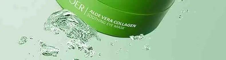 60 Pares de Máscara de Colágeno de Aloe Vera para Reduzir Olheiras e Bolsas nos Olhos