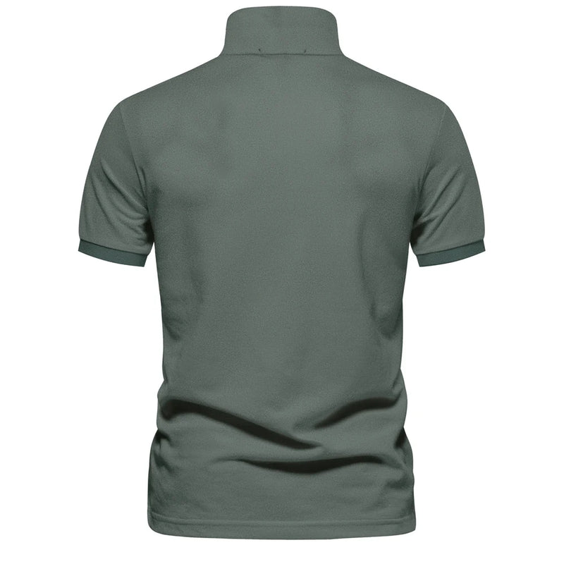 Camisa Polo Masculina de Algodão de Alta Qualidade