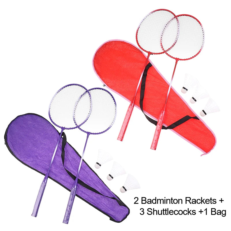 Kit Profissional de Badminton com Raquetes e Petecas