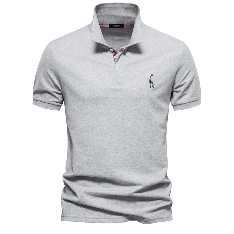 Camisa Polo Masculina de Algodão de Alta Qualidade