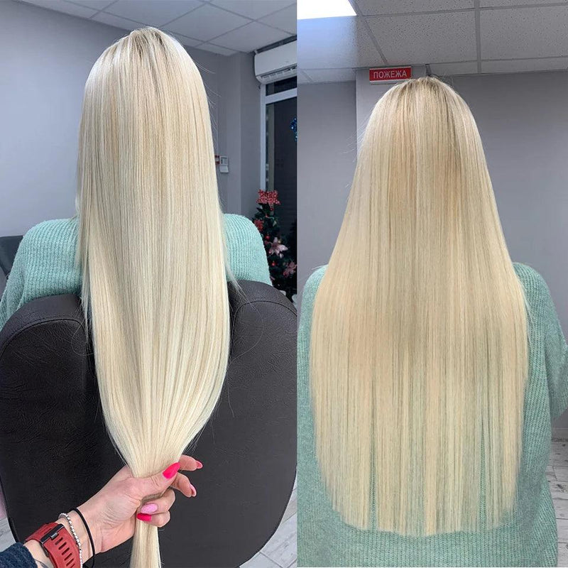 Pacotes de Cabelo Sintético Liso e Longo para Extensões