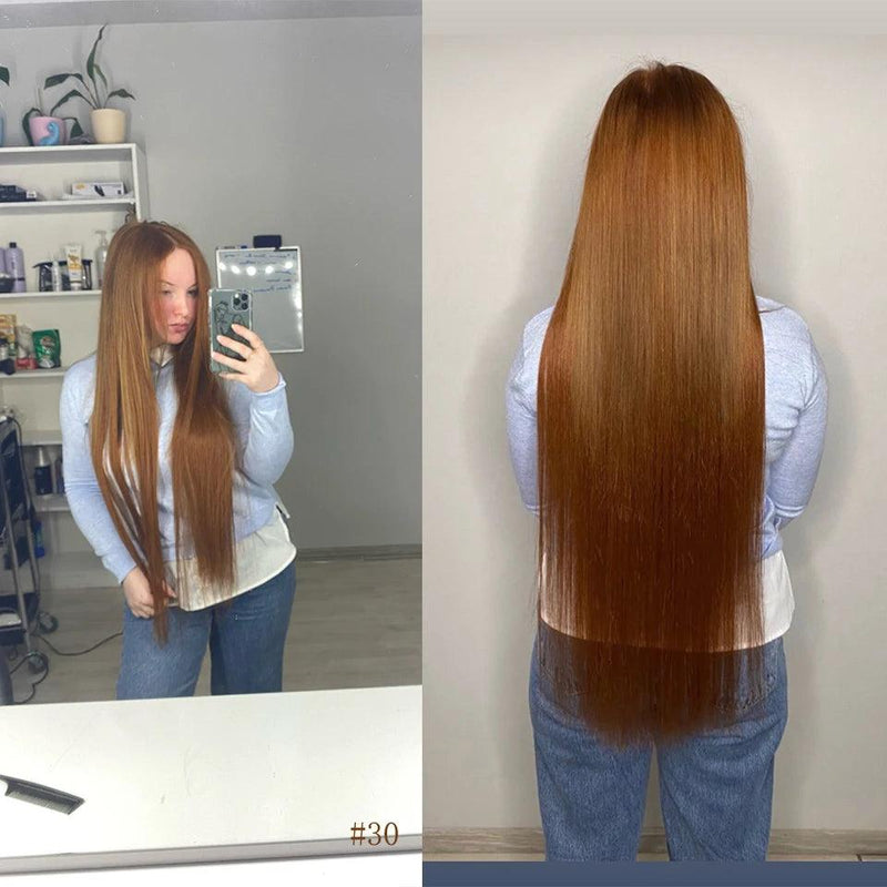 Pacotes de Cabelo Sintético Liso e Longo para Extensões